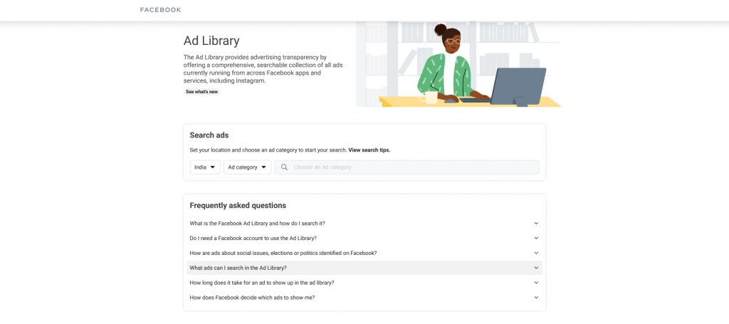 Facebook ad library